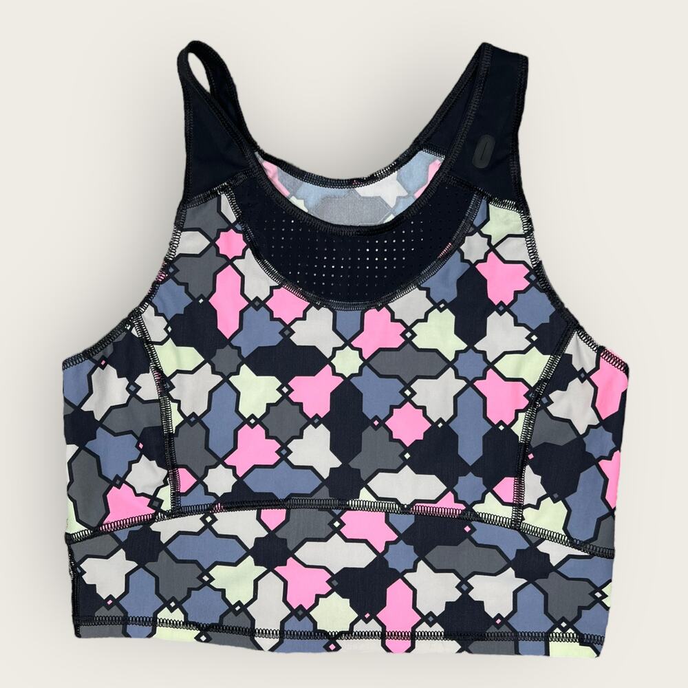 Sweaty Betty Athletic Crop Tank Top | Small | Geometric Print | Yoga Athleisure